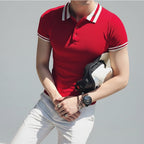 
Polo homme décontracté coupe slim léger