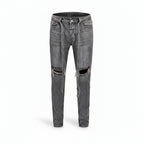 
Jean ruban homme gris style moderne