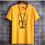 T-shirt homme noir avec design anime
